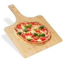 Relaxdays Pizzaschieber XXL Bambus 50 x 38 cm eckig