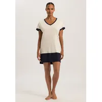 Hanro Laura Nachthemd, V-Ausschnitt, für Damen, ANTIQUE WHITE, L