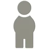 Hewi Symbol Mann 801 72x153x3mm, selbstklebend, felsgrau