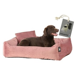 Rohrschneider ® Hundebett inkl. Gratis-Beigabe, Kuschelsofa altrosa L