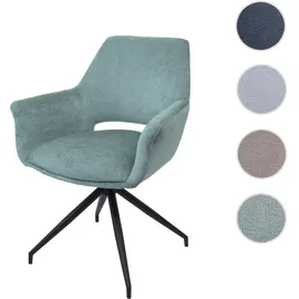 Mendler Esszimmerstuhl HWC-M53 Stoff grau-blau