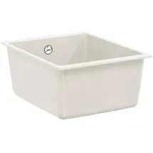 vidaXL Waschbecken rechts Einbauart Quarz Weiß 370 x 460 mm