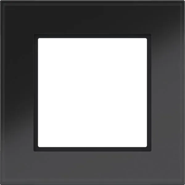 Hager WAD8120GBG LED-Rahmen 1-fach, A.8, glas schwarz glänzend