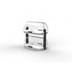 Biesse Buffet Vitrine doppel kleine, plastik, weiß: 30x20x32.5 cm