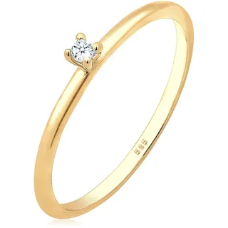 Elli DIAMONDS Elli DIAMONDS Ring Verlobung Solitär Diamant (0.015 ct.) 585 Gelbgold Ringe Damen