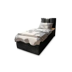 MASSENO Boxbett mit Bettkasten Meril – Meril, schwarz, Maße B100 H98 cm