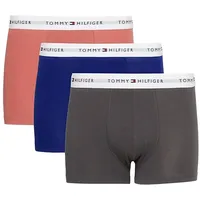 Tommy Hilfiger Herren 3er Pack Boxershorts Trunks Unterwäsche, Mehrfarbig (Blue Ink/Dark Ash/Dockside Red), S