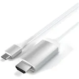 Satechi HDMI Anschlusskabel HDMI-A Stecker USB-C Stecker 1,8 m Silber