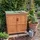 Relaxdays Gartenschrank Holz, Dunkelgrün,Hellbraun