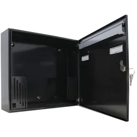 AL Briefkastensysteme Basic 2er Briefkasten RAL 7016 Anthrazit inkl. Zeitungsfach