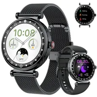 Smartwatch für Damen, 1,2 Zoll AMOLED Display Fitness Tracker Bluetooth Make/Answer Anruf, Uhren mit 110+ Sportmodi/Herzfrequenz/SpO2/Schlafmonitor, Smartwatch IP68 Wasserdicht für Android iOS