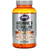 NOW Foods Arginin & Citrullin 500/250 mg Kapseln 240 St