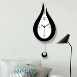 Xintang Wanduhr Mit Geräuschlosem Design, Pendeluhr Mit Wassertropfen-motiv, Modernes Design, Nordischer Stil, Wanduhr Fürs Wohnzimmer, Kreative Wanduhr Fürs Schlafzimmer