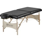 Master Massage 71cm Balboa Mobil Massageliege Klappbar Massagebett Massagebank Kosmetikliege Portable Beauty Bed Table Naturholzfüße Tragetasche-Schwarz Glanz