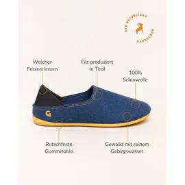 Gottstein Wool Slip-On Filz-Hausschuh midnight lux