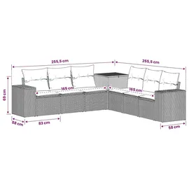 vidaXL Sofa Set 7-tlg. grau/dunkelgrau