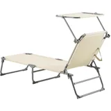 [en.casa] Getaria Sonnenliege 189 x 57 x 28 cm Beige