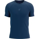 compressport trail racing kurzarm trikot blau herren - XL