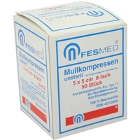 FESMED Verbandmittel GmbH MULLKOMPRESSEN ES 5x5 cm unsteril 8fach