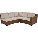 Rattan Ecksofa Wohnzimmer Couch L Form Rattan Ecke (Vintage Braun, 210 x 210)