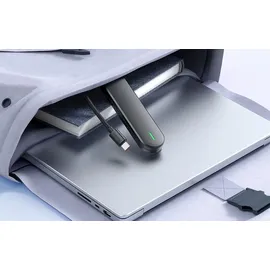 Mcdodo HU-1430 5 in 1 USB-C HUB, 3-Port USB-Hub (1x 3.0, 2x 2.0) + SD Cardreader, schwarz