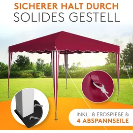 Kronenburg Handel Faltpavillon 3,00 x 3,00 m rot