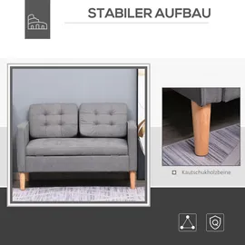 Homcom 2 Sitzer Sofa Polyester, Schaumstoff