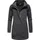 Ragwear Damen, Leichter Sweat-Übergangsmantel lang windabweisendl mit hohem Kragen Letrice Bonded Dark Grey Gr. XL - XL