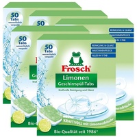 FROSCH Frosch Limonen Geschirrspül-Tabs 50 Tabs - Reinigung und Glanz (5er Pa Geschirrspülmittel