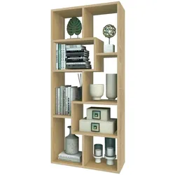 Standregal Sigma Eiche Dekor Bücherregal Holz Bücherregal Raumteiler