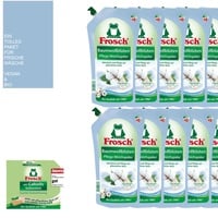 10x1000ml Frosch Baumwollblüten Weichspüler 400WL Vegan&Bio + Gallseife