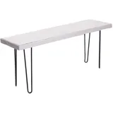 DESIGN DELIGHTS Sitzbank Bohle Weiß 120 x 50 x 30 cm