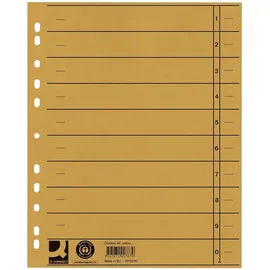 Q-Connect Q-Connect® Trennblätter - A4 Überbreite, gelb, 100 Stück