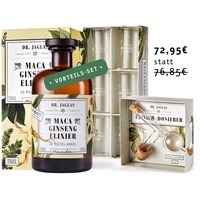 Maca Ginseng-Elixier - Bundle mit Dosierer & Gläsern - Premium Kräuterbitter - 35%vol