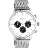 Oozoo Armbanduhr silber C10910 Timepieces Uni Analog-Quarzuhr UOC10910 - Silber/Weiß