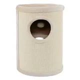 LIONTO Kratztonne mit Sisal Kratzturm Kratzbaum Kratzsäule Höhe 50 cm, beige