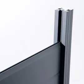 Ambiente Home Anbauzaun Paneel 150 124,2 x 180 cm Grau/Aluminium