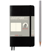 Leuchtturm Notizbuch Pocket Softcover blanko schwarz