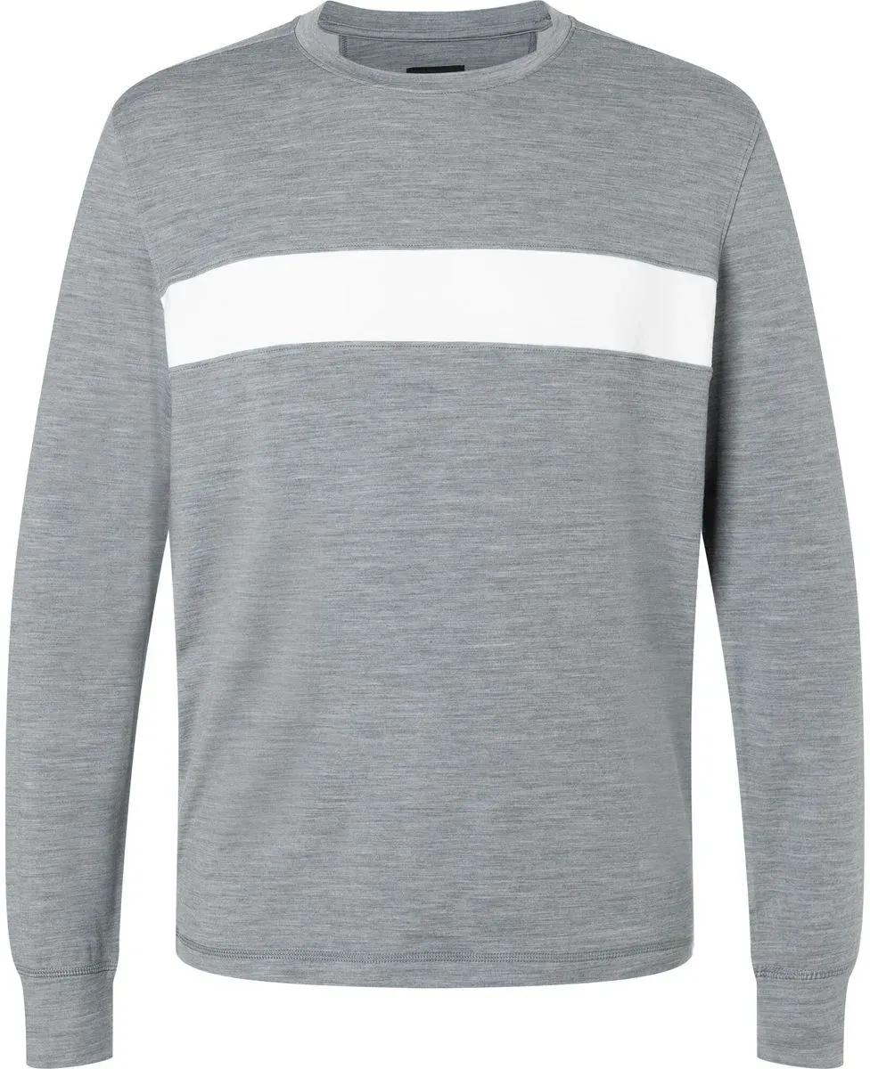 Super.Natural M Montana Brush LS cashmere grey melange/fresh white (81F) M