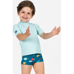 Badehose Boxer Baby/Kinder - Titou Plouf dunkelblau pfauenblau 73-75cm 12M