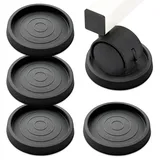 4 Stück Möbeluntersetzer, 6,4cm Antirutsch Pads Möbel Stopper Gummifüße für Möbelrollen, Rund rutschfeste Füße Unterlage Pad für Böden, Räder, Sofas