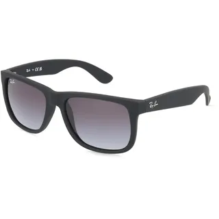 Ray-Ban RB 4165 JUSTIN Herren-Sonnenbrille Vollrand Eckig Kunststoff-Gestell, schwarz