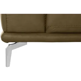 W.Schillig 2-Sitzer "montanaa bequem, Federkernunterfederung, elegant & edel, Breite 192cm", grün (camouflage z69), B:192cm H:78cm T:94cm, Longlife Xtra-Leder Z59: Glattleder mit modischer Prägung. Hautstärke 0, 9 - 1, 1 mm.