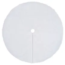vidaXL Weihnachtsbaumdecke Weiß 122 cm Kunstpelz
