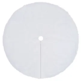vidaXL Weihnachtsbaumdecke Weiß 122 cm Kunstpelz