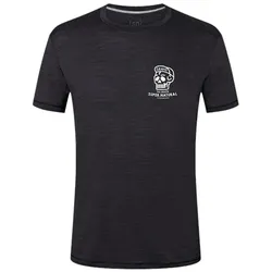 super natural Freizeit-Tshirt Gravel Tee (Merino-Mix) schwarz Herren