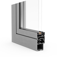 Alufenster aluprof MB-45, Aluminium, Anthrazitgrau RAL 7016, 50 x 50 cm, festverglast, individuell konfigurieren