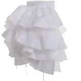 GRACEART Steampunk Gothic Tutu Röcke Viktorianischen Rüschen Einstellbar Kostüm (L, Weiß) - L