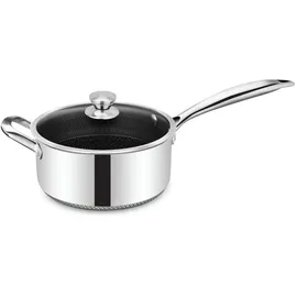 Cheffinger Saucentopf 20cm 18/10 Edelstahl Wabenstruktur mit Deckel