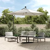 vidaXL Sonnenschirm Ampelschirm mit LED-Beleuchtung 300 cm Metallmast